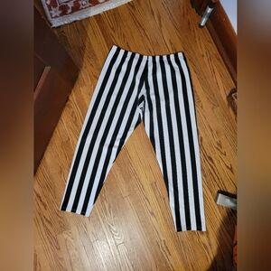 Beetlejuice Beetlejuice Pants Black and White Stripe Horror Handmade Pants